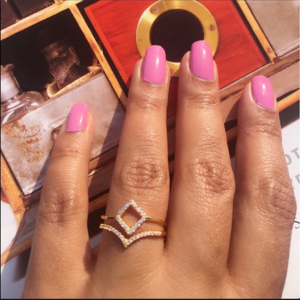 Beautiful Rings 18KGP Over 925 Sterling Silver